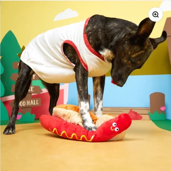 NEW BARK XL HOT DOG TOY FROM SQUEAKAWAY CAMP SERIES OF TOYS❣️ - Picture 3 of 11